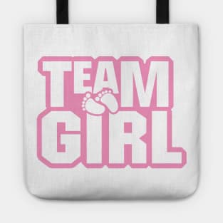 Team Girl Baby Shower Gender Reveal Party Pink Tote