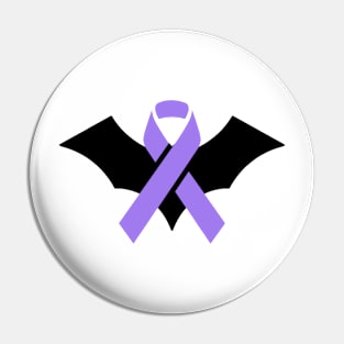 Bat and Awareness Ribbon Pin