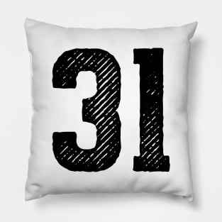 Rough Number 31 Pillow