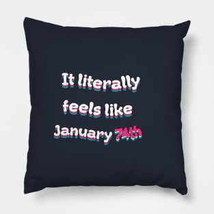 It Literally Feels Like January 74th Pillow