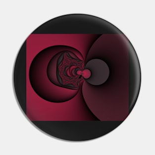 Black and Red Fractal Pin