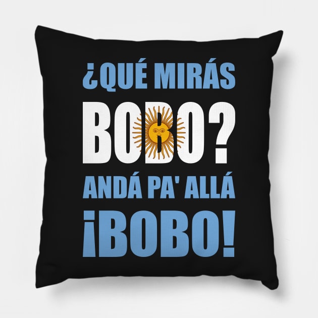 Lionel Messi: Qué Mirás Bobo Pillow by Zakzouk-store