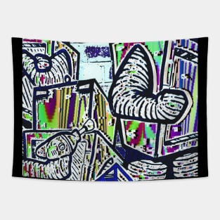 Punk Robots 3 Tapestry