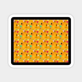 I Love The 80s Pattern Mustard Version Magnet