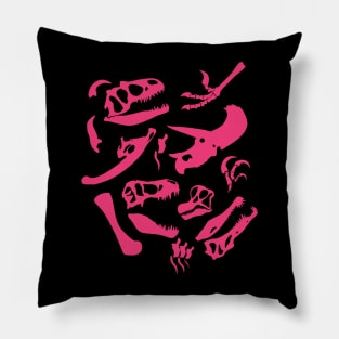 Dinosaur Bones (Pink) Pillow