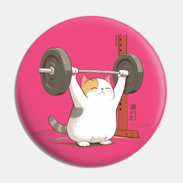 Fitness Cat Pin by vladocar