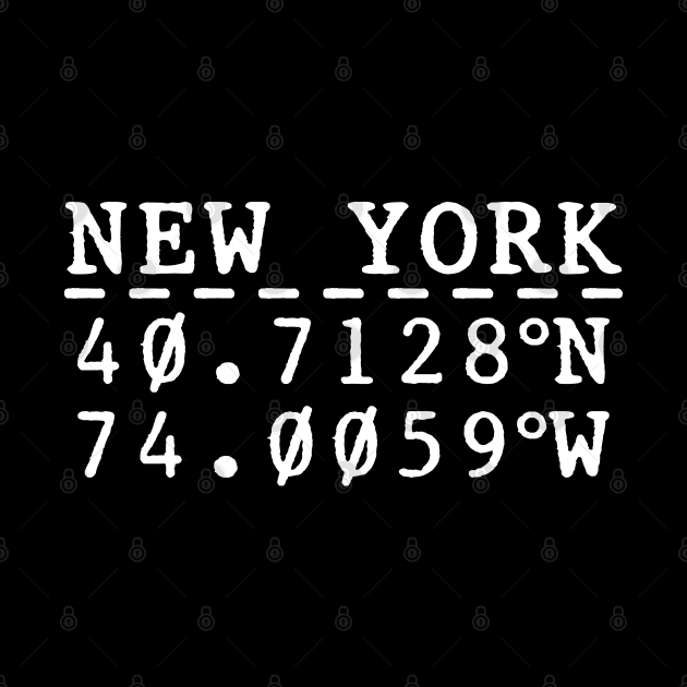 New York City longitude and latitude by abstractsmile