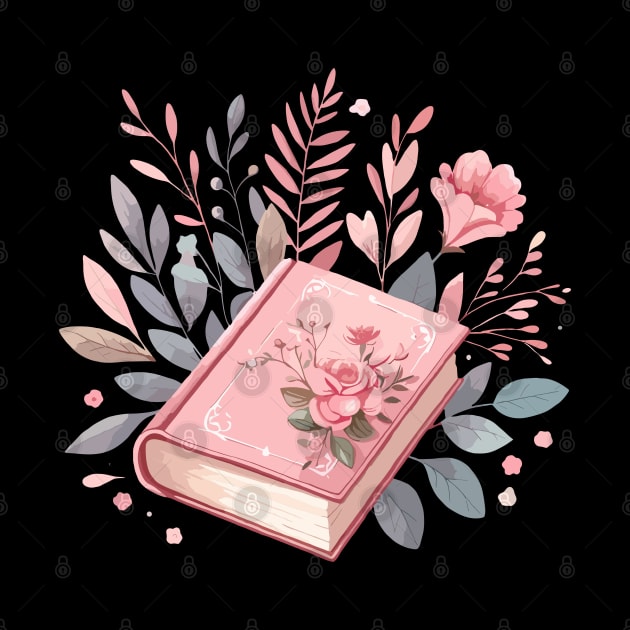 Pink Floral Book by Siha Arts