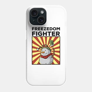 Vintage Snowman Freezedom Fighter Pun Resist Revolution Phone Case