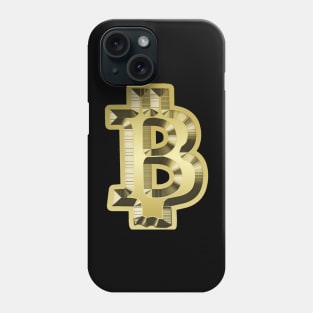 Golden Bitcoin Phone Case