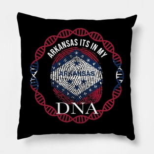 Arkansas Its In My DNA - Arkansan Flag - Gift for Arkansan From Arkansas Pillow