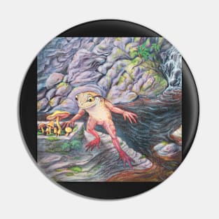 Frog's Fungus Garden Pin