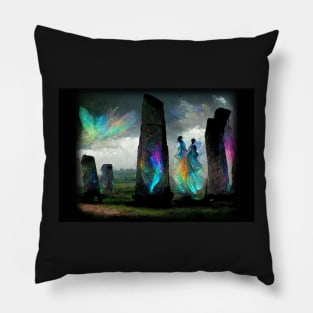 Standing stones fairies 1 Pillow