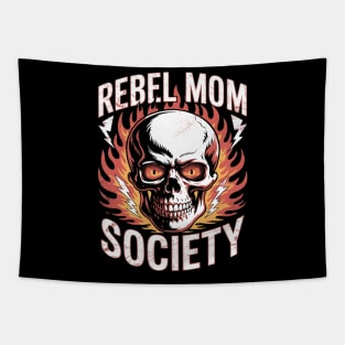 Rebel Mom Society – Raising Future Rebels Skull Tapestry