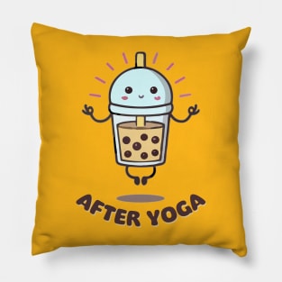 Yoga Coffee BOBA - kawaii Pillow