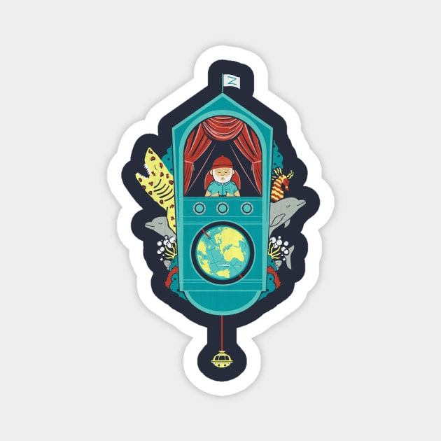 Aquatic Adventurer Magnet by HandsOffMyDinosaur