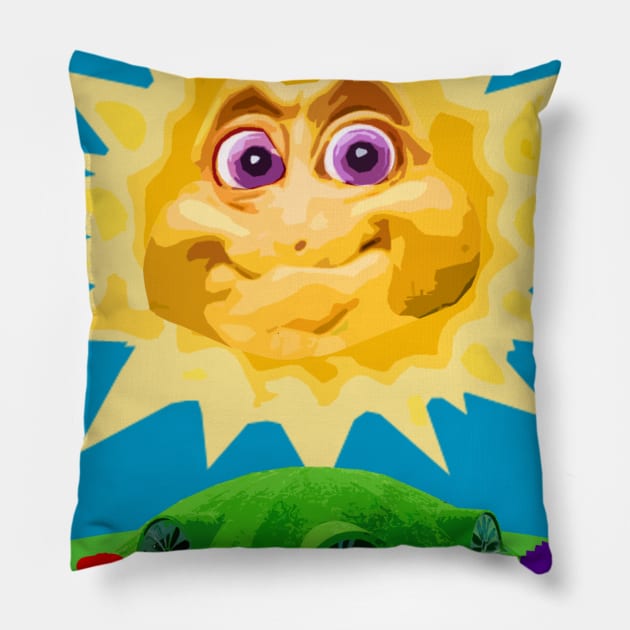 Dinotubbies Pillow by dogeandpepe