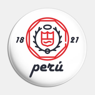 White Peruvian Shield Pin