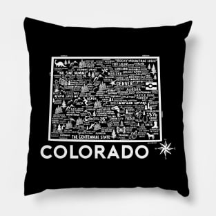 Colorado Map Pillow