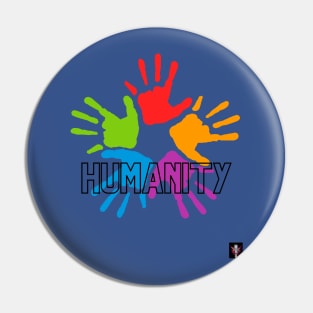 Humanity First Hands Rainbow Design Pin