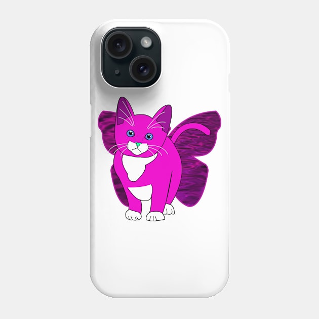 Fluttercat  Cherry Phone Case by WarrenDMS