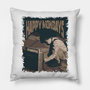 Happy Mondays Vintage Radio Pillow