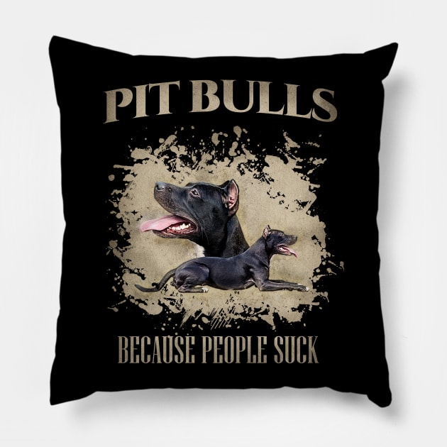 American Pit Bull Terrier - APBT Pillow by Nartissima