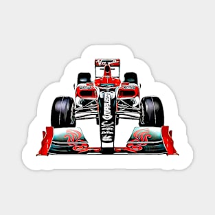 F1 Car Cartoon Magnet