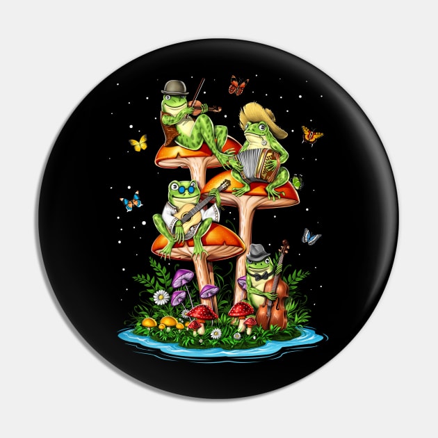 Mushroom Frogs Pin by underheaven