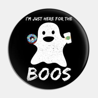 Boo Love Donut Coffee Trick or Treat Halloween Pin