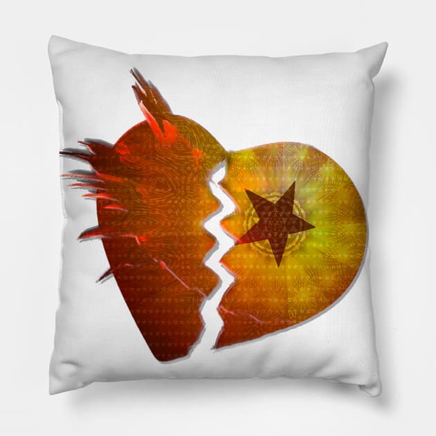 BROKEN HEART Pillow by FREESA