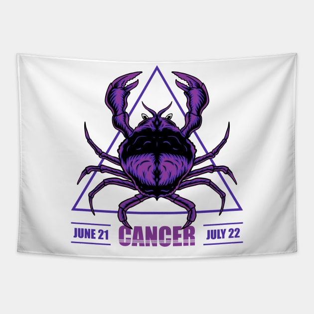 Cancer Zodiac Artwork Tapestry by Utopia Shop