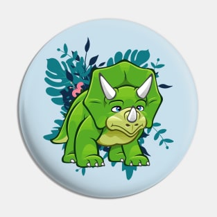 Baby Triceratops Pin