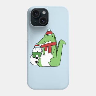 Alligator and Snowman Phone Case