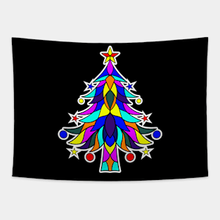 Christmas tree in geometric style Tapestry