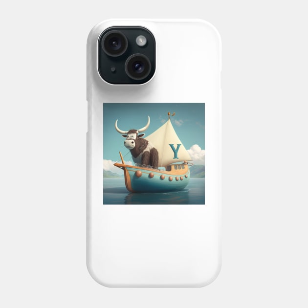 Letter Y for Yachting Yak from AdventuresOfSela Phone Case by Parody-is-King