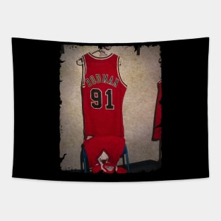 RODMAN #91 Jersey in Locker Room Tapestry