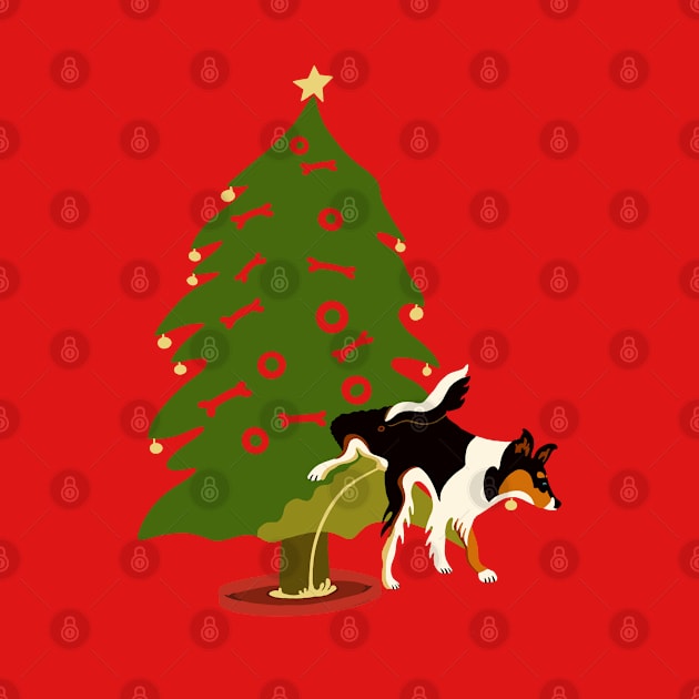 My Dog’s Own Christmas Tree - Collie! by BullShirtCo