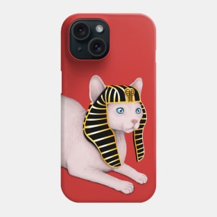 Sphynx Cat (Red Background) Phone Case