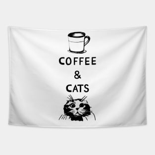 Coffee & Cats Tapestry
