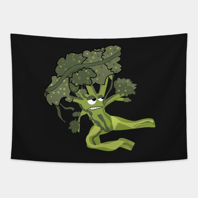 Kung-fu-Broccoli Tapestry by ACGraphics