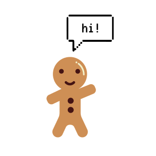 Mini Cute Gingerbread Man Saying Hi T-Shirt