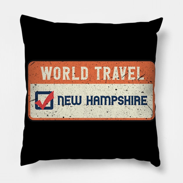 New Hampshire world travel Pillow by SerenityByAlex