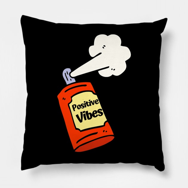 Positive Vibes Spray Can Pillow by Caregiverology