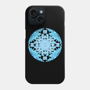 Symmetrical Pattern in Blue and Turquoise Phone Case