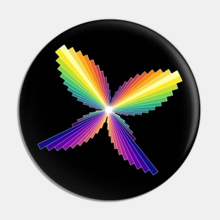 Rainbow Butterfly | Flying Wings Bar Charts Black Pin