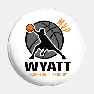 Wyatt MVP Custom Player Basketball Prodigy Your Name Pin