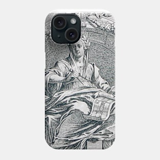 Divine cartography in the lady of universal mathematics Phone Case