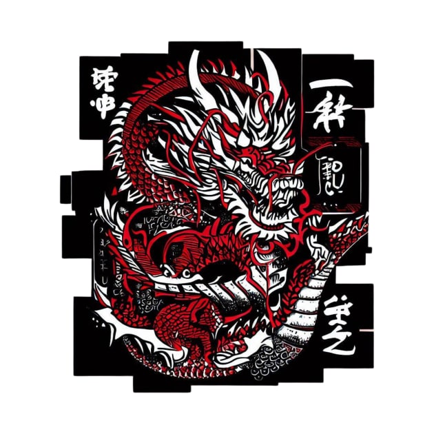 Japanese Dragon by PMORG