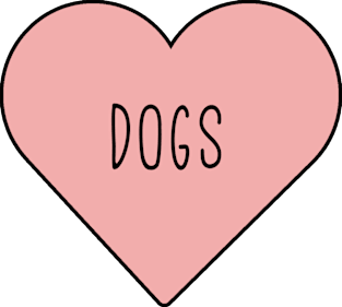 I Love Dog Heart - Pet Lovers Girly Pink Heart Magnet